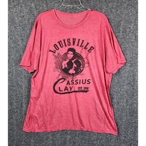 Muhammad Ali Graphic‎ T-Shirt Men 2XL Red Louisville Cassius Clay Est 1942